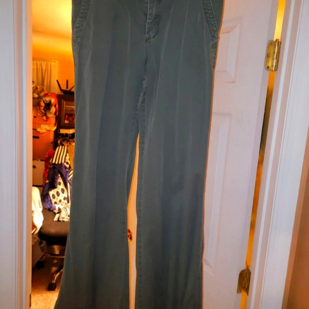 American Eagle Wide Leg Army Green Pants